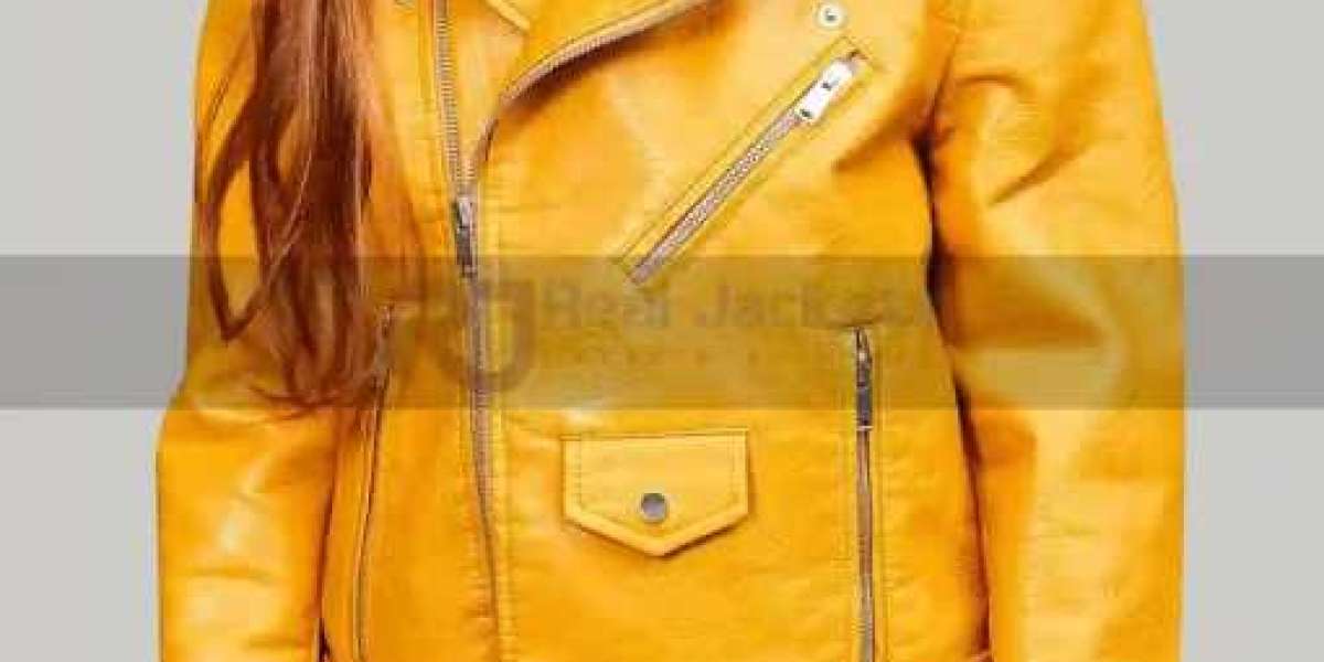 Womens Yellow Leather Jacket