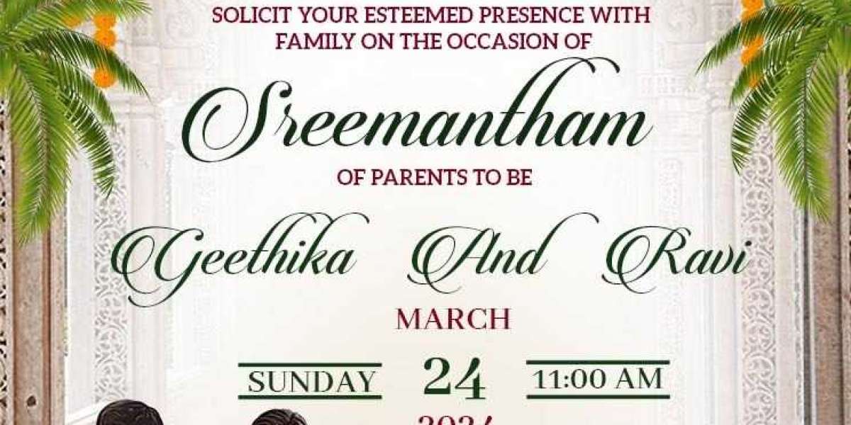 Baby Shower Invitation Card in Gujarati